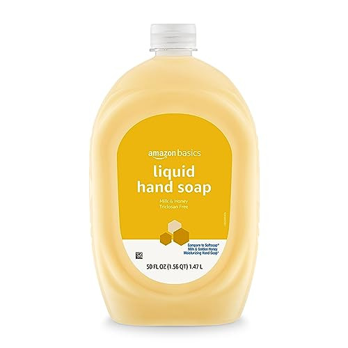 50-Oz Amazon Basics Liquid Hand Soap Refill, Milk and Honey Scent