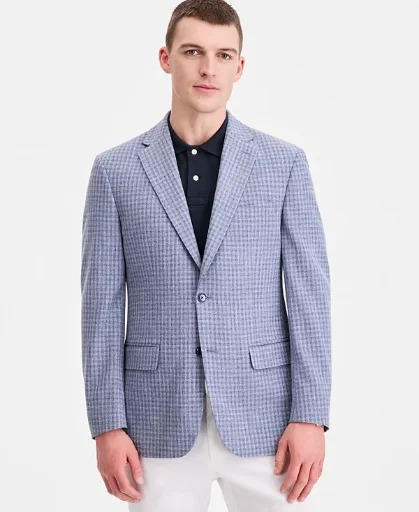 Tommy Hilfiger Men's Modern-Fit Patterned Blazer
