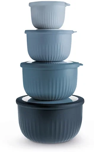 Art & Cook 8-Piece Round Or Rectangle Nesting Bowl Set w/ Lids Deal