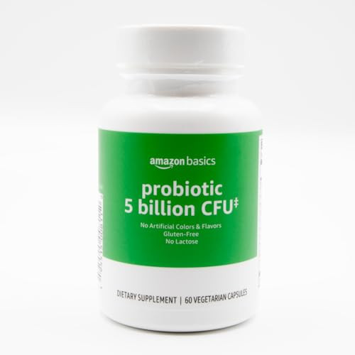 Amazon Basics Probiotic, 5 Billion CFU, 8 Strains, 60 Count