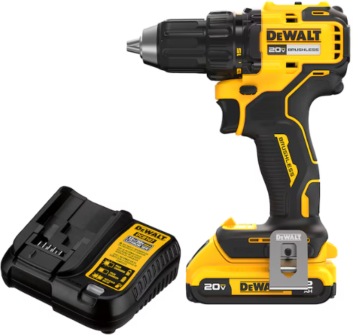 DEWALT 20-Volt Max 1/2" Brushless Drill/Driver w/ Battery & Soft Bag