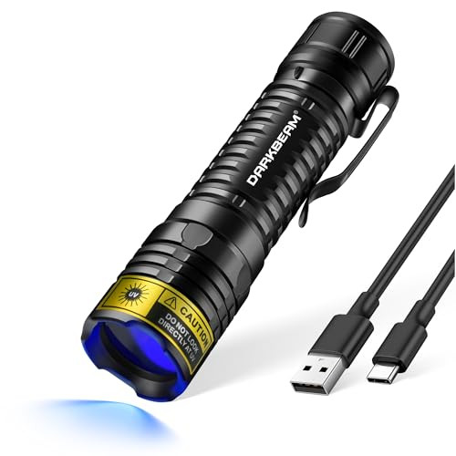 DARKBEAM 365nm UV Flashlight USB-C Rechargeable