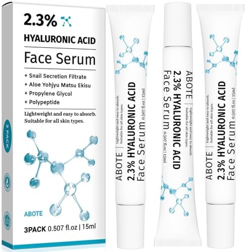 2.3% Hyaluronic Acid Serum for Face with 1% Snail Secretion Filtrate (3-Pack) Deal