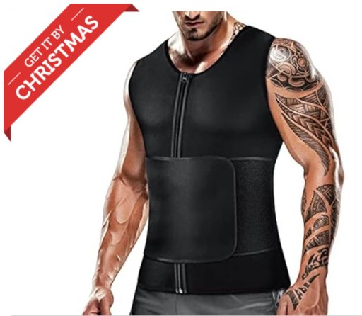 Cimkiz Men's Waist Trainer Sauna Suit Compression Vest