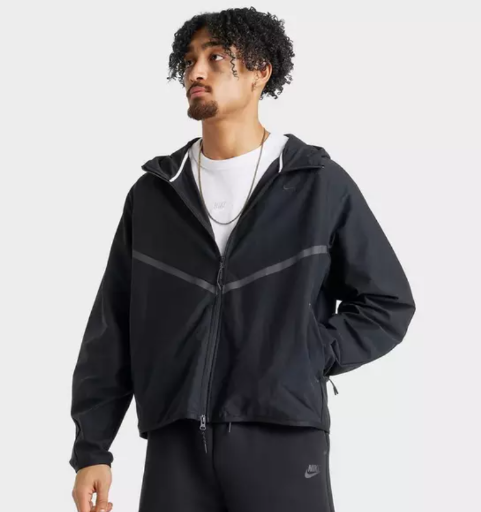 Nike Men's Tech Shori Knit Full-Zip Windbreaker Jacket (Black/Black) Deal