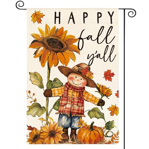 AVOIN Colorlife Fall Scarecrow Garden Flag 12x18" Deal