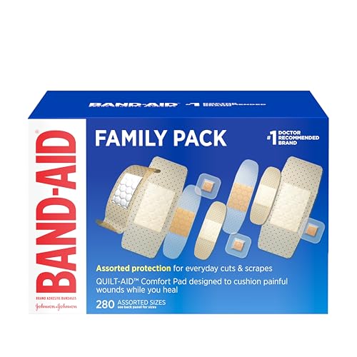 BAND-AID Brand Adhesive Bandages Family Pack, Assorted Sizes, 280 Count Deal