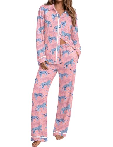 Ekouaer Women's Button Up Pajamas Set Deal