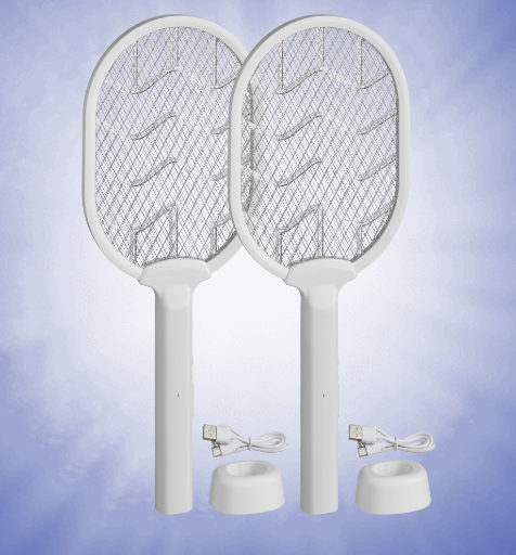 Rechargeable 3000V Electric Fly Swatters 2-Pack