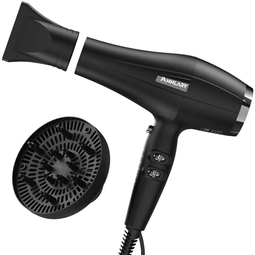 ANNLARY Ionic Hair Dryer with Diffuser 1875W Deal