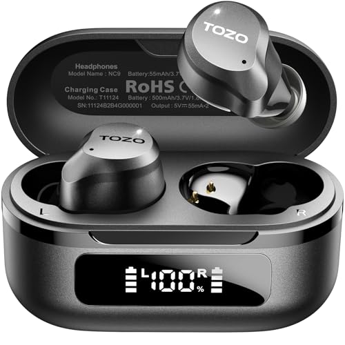 TOZO NC9 Hybrid Active Noise Cancelling Wireless Earbuds 60H Deal