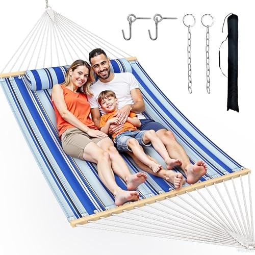 EveryFun Double Hammock with Spreader Bar and Soft Pillow Deal