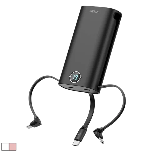 iWalk PowerSquid 9000mAh Power Bank w/ Built-In USB-C, Lightning, and Micro-USB