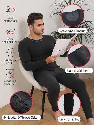 TRENDOUX Thermal Underwear Long Johns