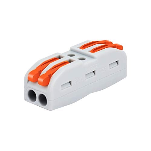 20 Pack Wire Connectors, 2 Circuit Inline Splices, 28–12 AWG