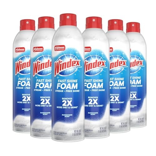 Windex Fast Shine Foam Glass Cleaner Sprays Rainshower 5 x 6-Pack (30 Total)