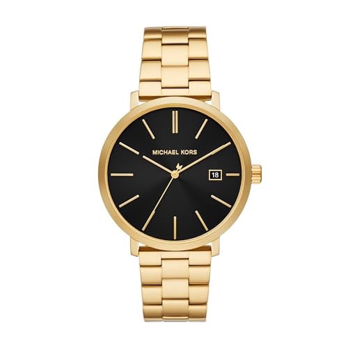 Michael Kors Men's Blake Three-Hand Date Gold-Tone Stainless Steel Watch Deal
