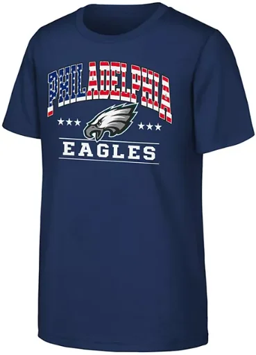 Youth Navy Philadelphia Eagles Americana Arch T-Shirt