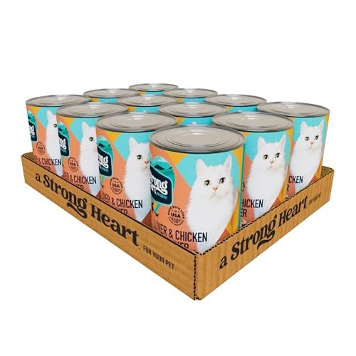 A Strong Heart Canned Wet Cat Food, Liver & Chicken Dinner - 13.2 oz Cans (12-Pack) Deal