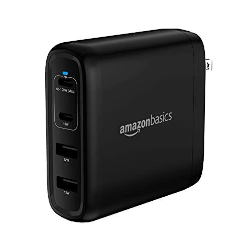 Amazon Basics 100W 4-Port GaN Wall Charger w/ 2 USB-C Ports (65W+18W) & 2 USB-A Ports (17W) Deal