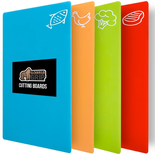 GORILLA GRIP Cutting Board Set of 4, 15x12