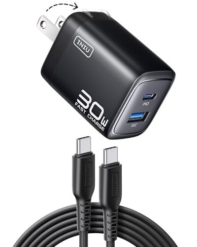 INIU 30W Fast Charging 2-Port USB C Charger Block w/ 5-ft USB-C Cable Deal