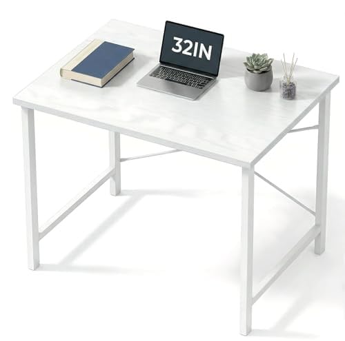 Sweetcrispy Computer Desk 32 Inch White Deal