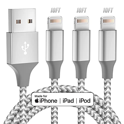 3-Pack 10FT Apple MFi Certified Lightning Cable Deal