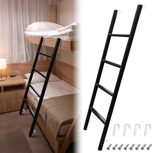 RV Bunk Bed Ladder, 55" Interior Adjustable Travel Trailer Twin Bed Step Ladders