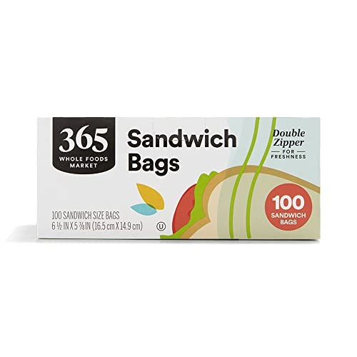 365 by Whole Foods Market Double Zipper Sandwich Storage Bag 100-Count