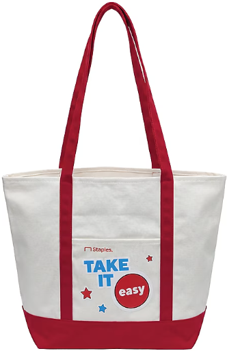 Staples 13" x 17" Medium Cotton Tote Bag