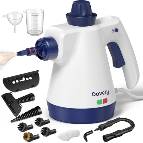 Dovety Pressurized Handheld Steam Cleaner w/ 12-Piece Accessories