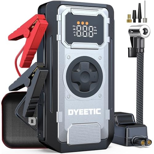 Dyeetic 5000A Portable Car Jump Starter with 150PSI Air Compressor Deal