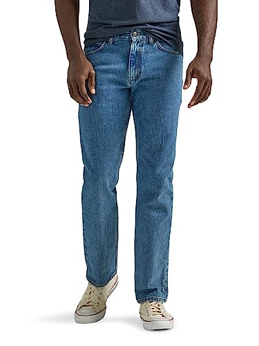 Lee Men's Legendary Regular Straight Jean, Pepper Stone
