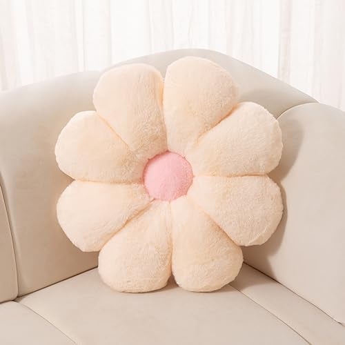 FIONOUT Decorative Daisy Flower Throw Pillow 17.7" Deal