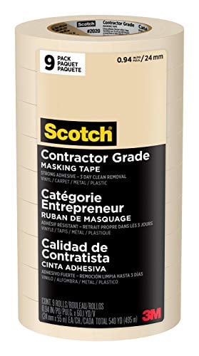 Scotch Contractor Grade Masking Tape 9-Pack (0.94" x 60.1 Yards) Deal