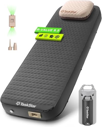 (Prime Deal) TaskStar 4" Self-Inflating Camping Sleeping Pad w/ Electric Pump & Pillow Deal