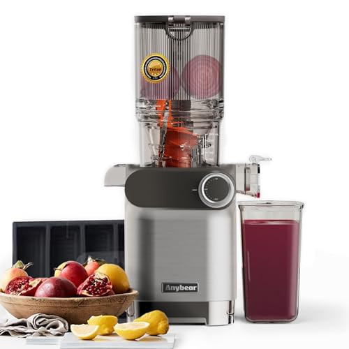 Anybear Cold Press Juicer, 200W Slow Masticating Juicer 4.3"