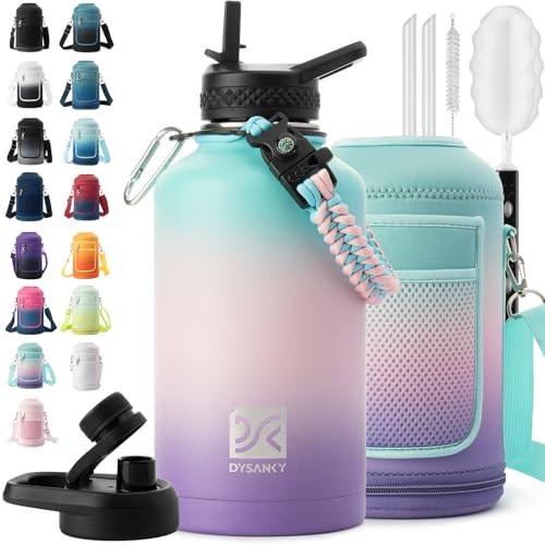 64oz Insulated Water Bottle: Thickened Stainless Steel Vacuum Metal