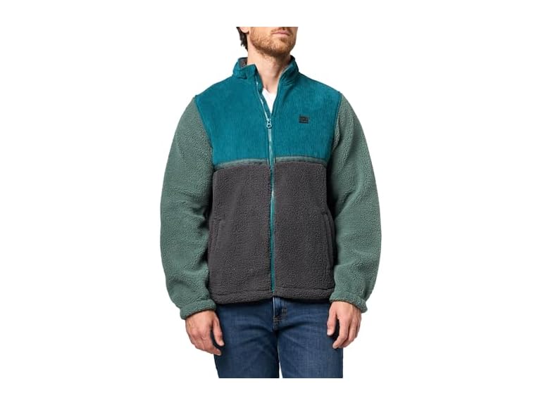 Billabong Men's Full-Zip Mock Neck Sherpa Jacket (Large, 3 Colors) Deal