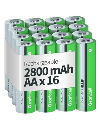 Granicell 16-Pack NiMH Rechargeable AA Batteries 1.2V Deal