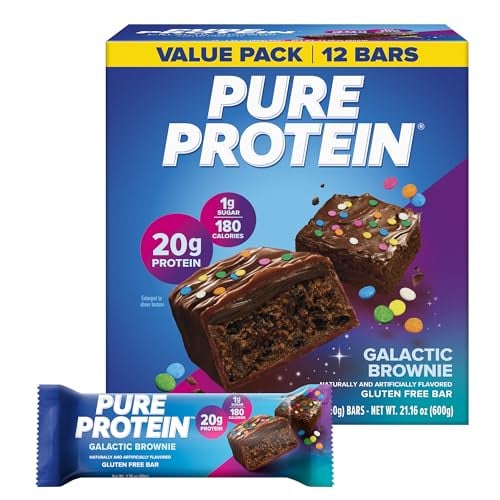 Pure Protein Galactic Brownie Protein Bars- 12ct Deal
