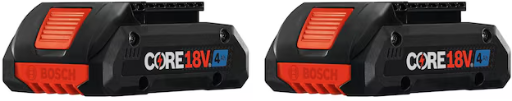Bosch 18-Volt 2-Pack Battery 4 Ah Lithium-ion
