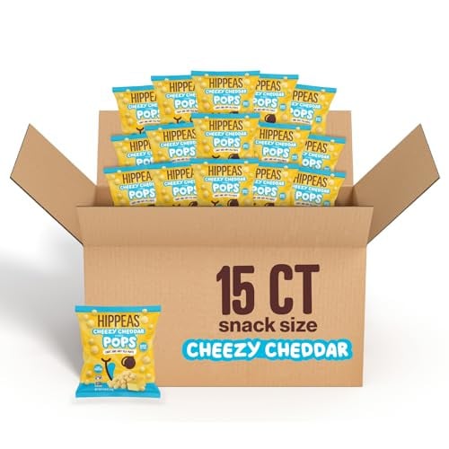 HIPPEAS Cheezy Cheddar Pops 15-Pack