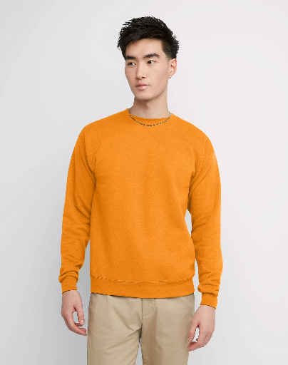 Hanes Men's EcoSmart Fleece Sweatshirt Safety Orange Deal