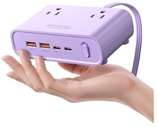 NTONPOWER Flat Plug Power Strip 5ft