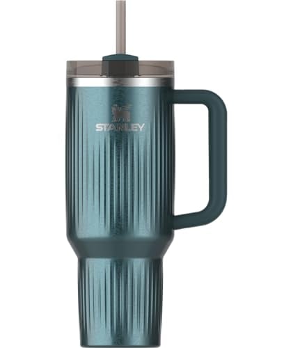 40-Oz STANLEY Quencher H2.0 Tumbler with Handle and Straw (Fluted Marina Shine) Deal