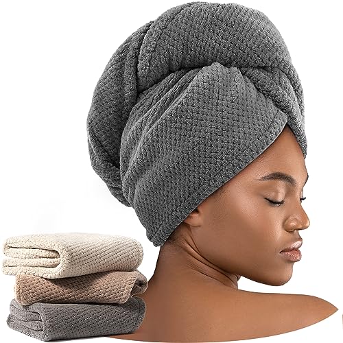 Microfiber Hair Towels 2 or 3-Pack
