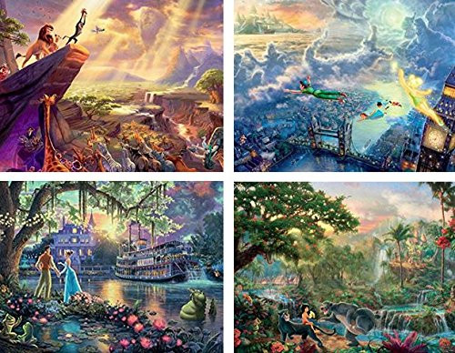 4-Pack 500-Pc Ceaco Thomas Kinkade Disney Dreams Collection Jigsaw Puzzles