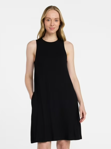 Time and Tru Women’s Sleeveless Knit Swing Dress Deal
